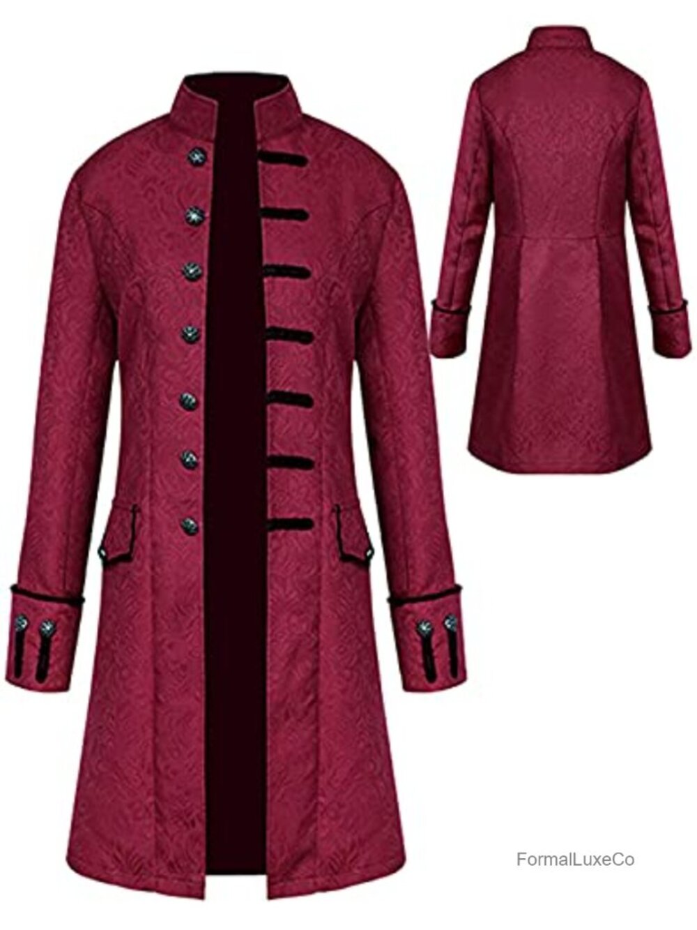 Men's Gothic Steampunk Tailcoat Jacket Victorian Halloween Costume